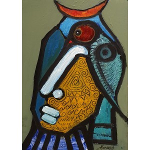 Abrar Ahmed, 6 x 8 Inch, Oil on Cardboard, Figurative Painting, AC-AA-438